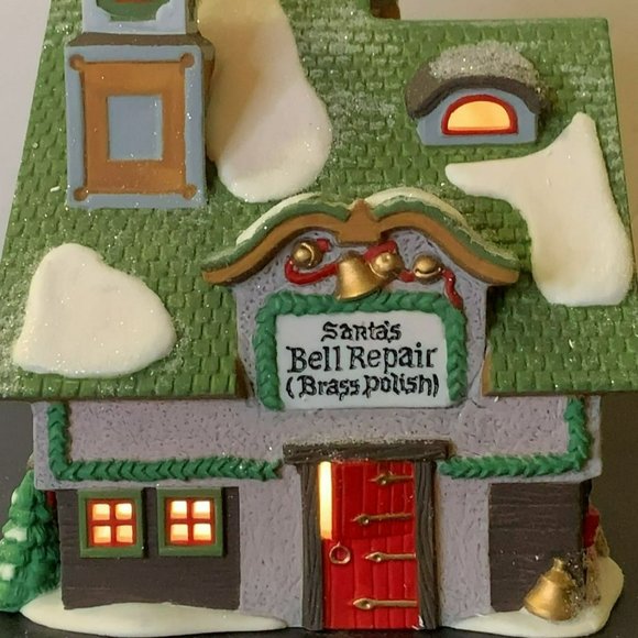Dept 56 Santa's Bell Repair North Pole Christmas Village Lighted Building - 1996 - Picture 3 of 11